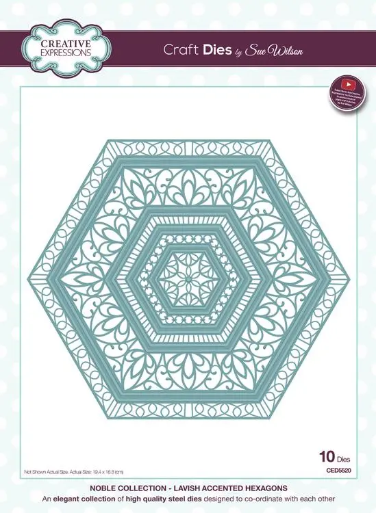 Noble Collection Lavish Accented Hexagons Die 1
