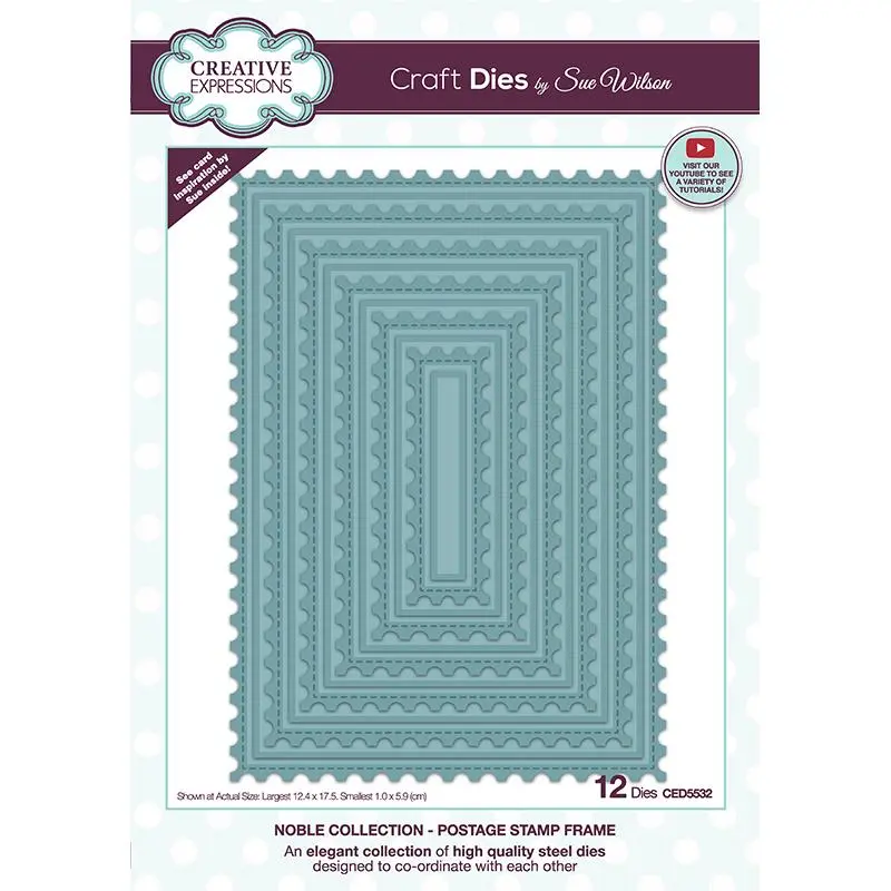 Creative Expressions Sue Wilson Noble Postage Stamp Frame Craft Die 1