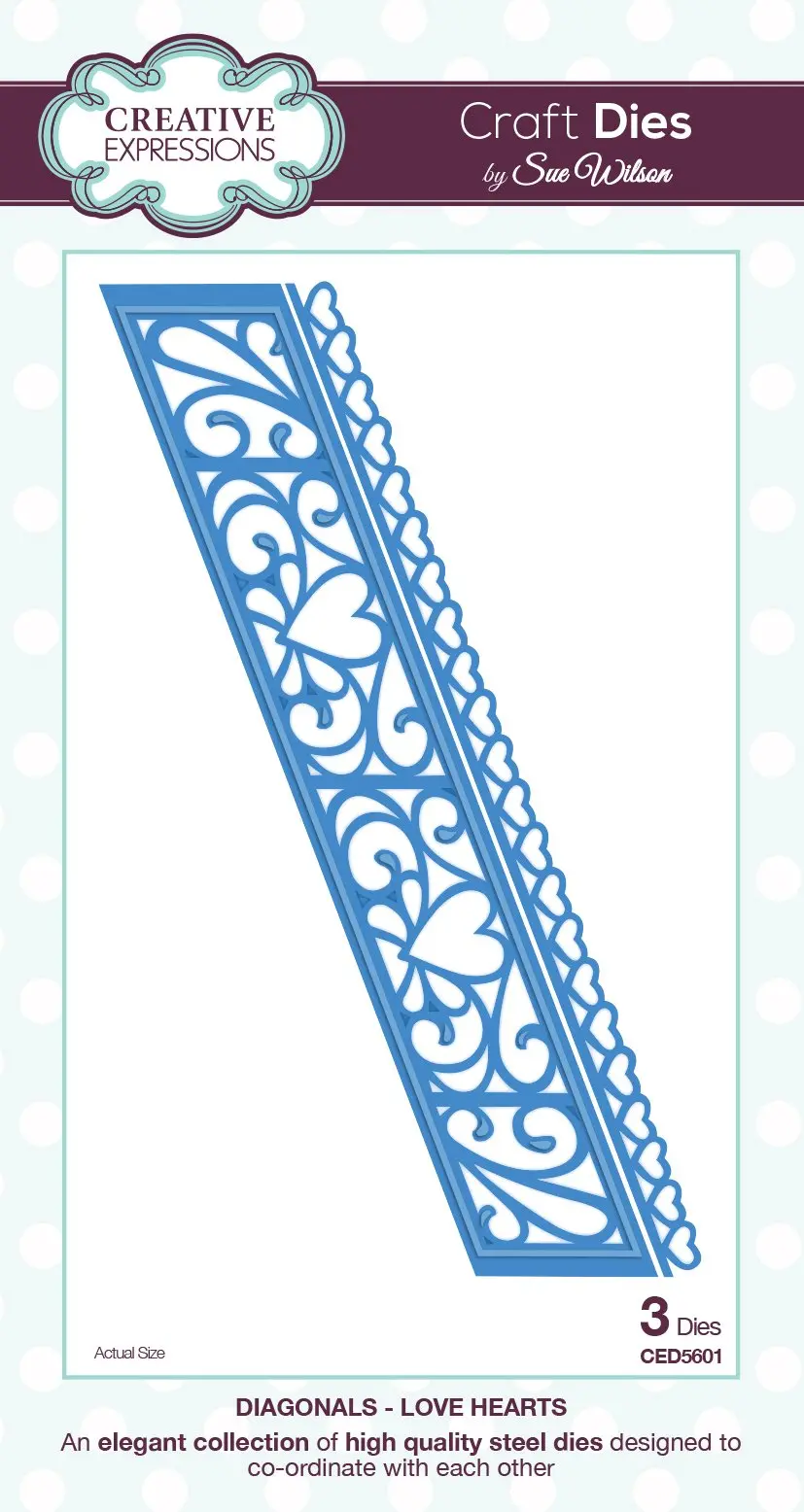 Sue Wilson Dies - Diagonals Collection - Love Hearts 1