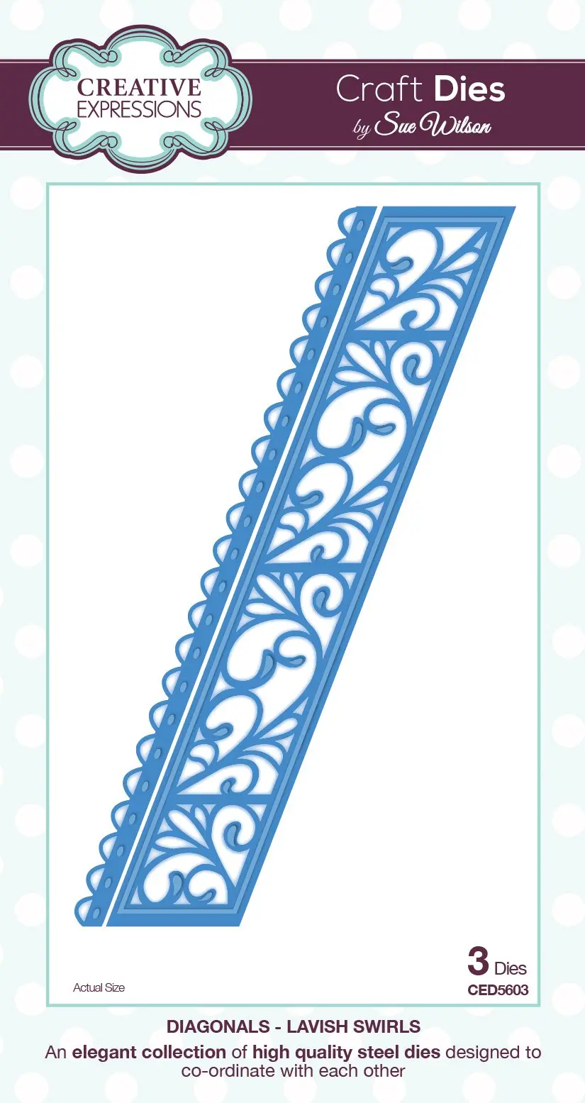 Sue Wilson Dies - Diagonals Collection - Lavish Swirls 1