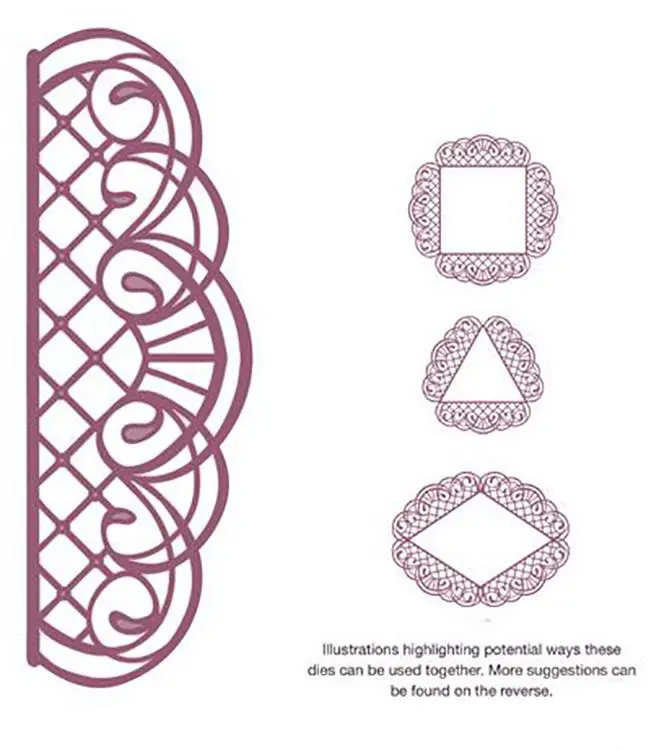 Sue Wilson Dies - Configurations Collection - Scalloped Trellis Adornment 1