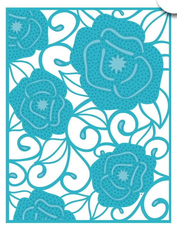 Sue Wilson Dies - Background Collection - Mini Background Pierced Roses 1