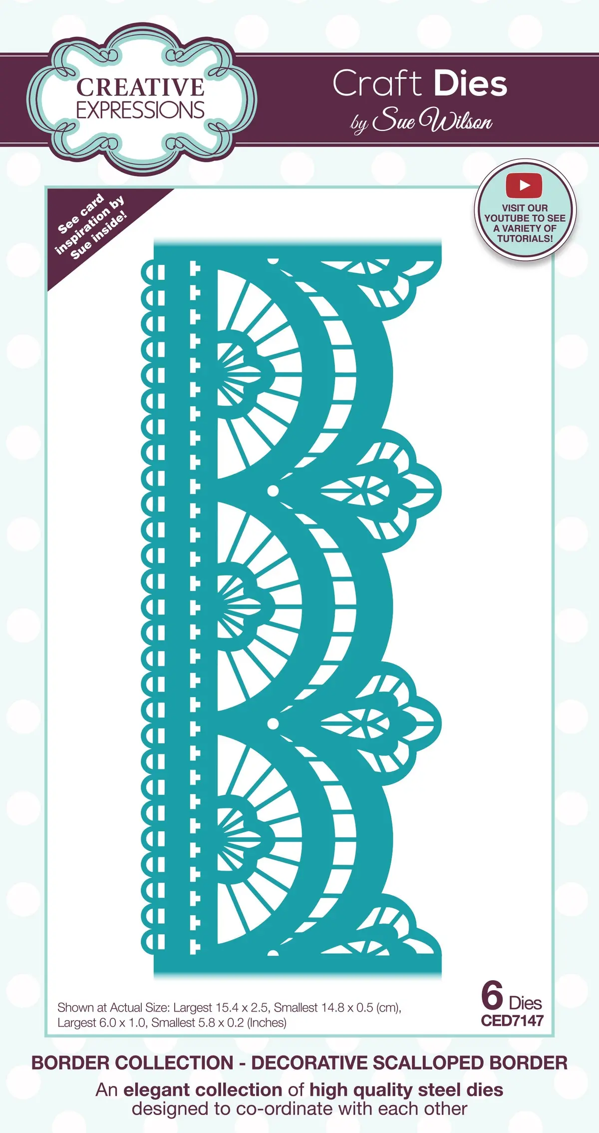 Creative Expressions Sue Wilson Decorative Scalloped Border Craft Die 1