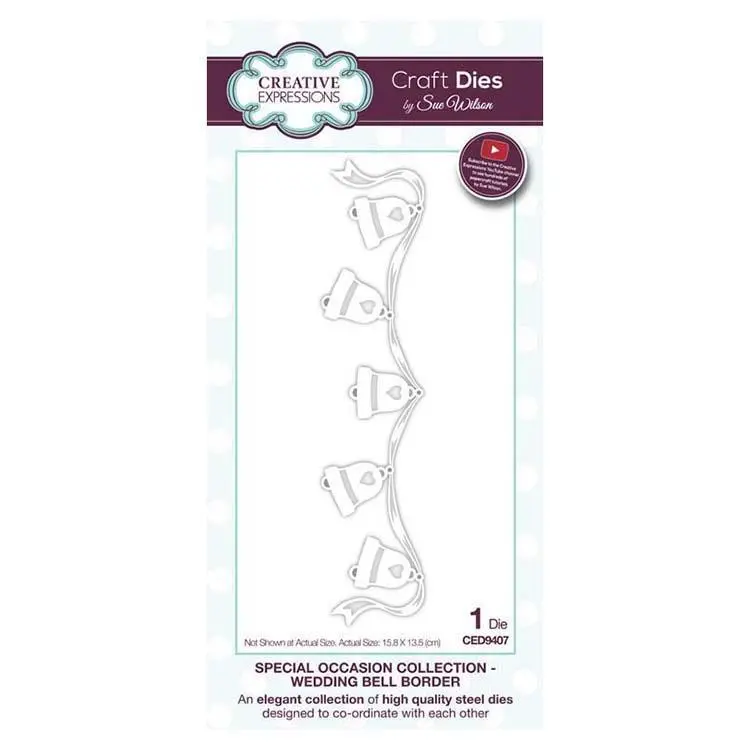 Dies By Sue Wilson Special Occasions Collection Wedding Bell Border 1