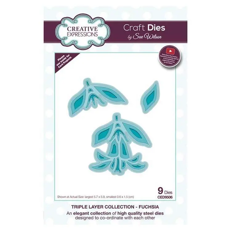 Creative Expressions Dies By Sue Wilson Triple Layer Collection Fuchsia 1
