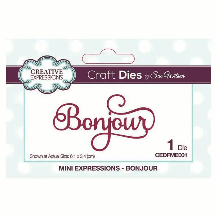 Dies By Sue Wilson Mini Expressions Collection Bonjour 1
