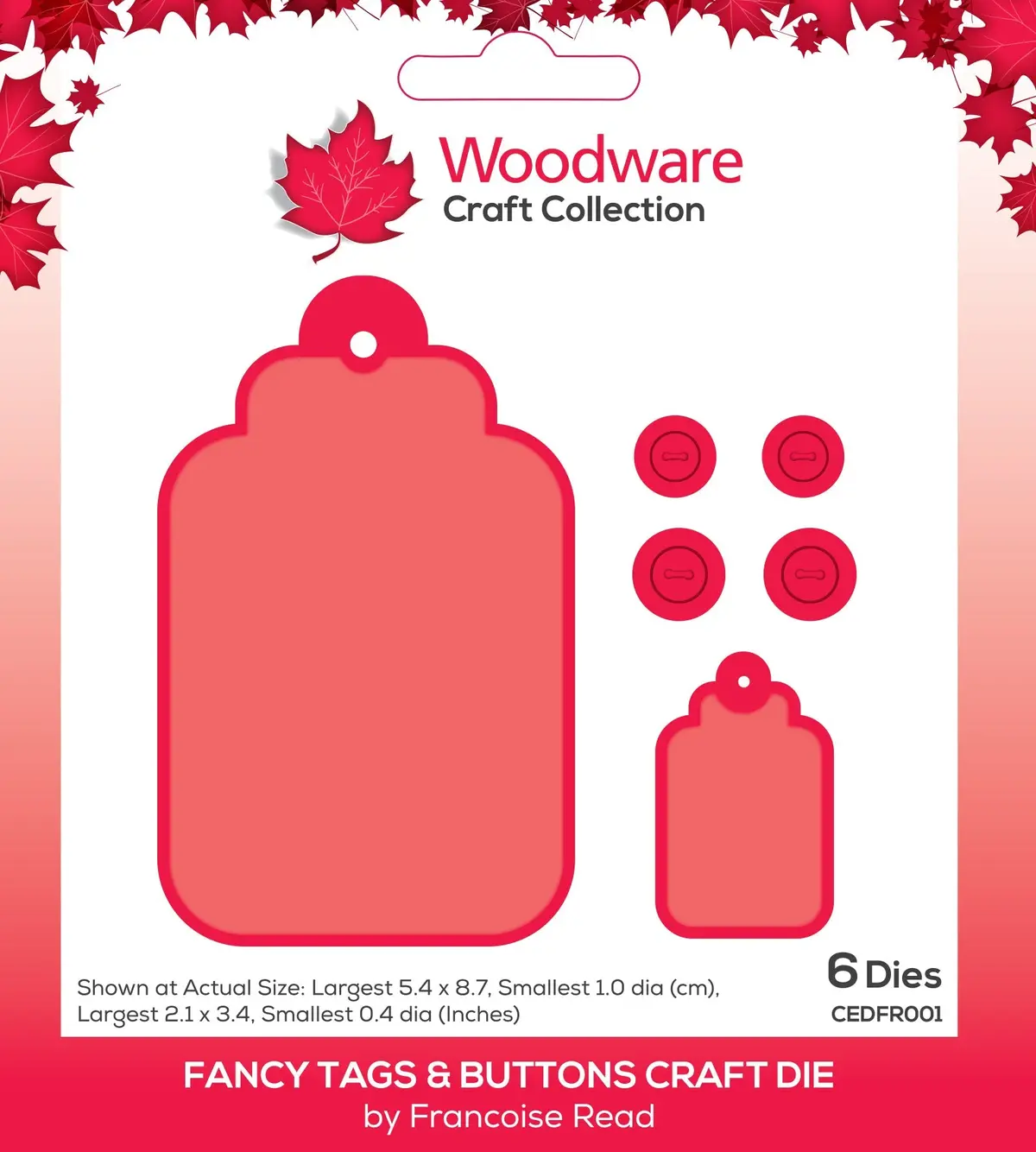 Woodware Francoise Read Fancy Tags & Buttons Craft Die 1