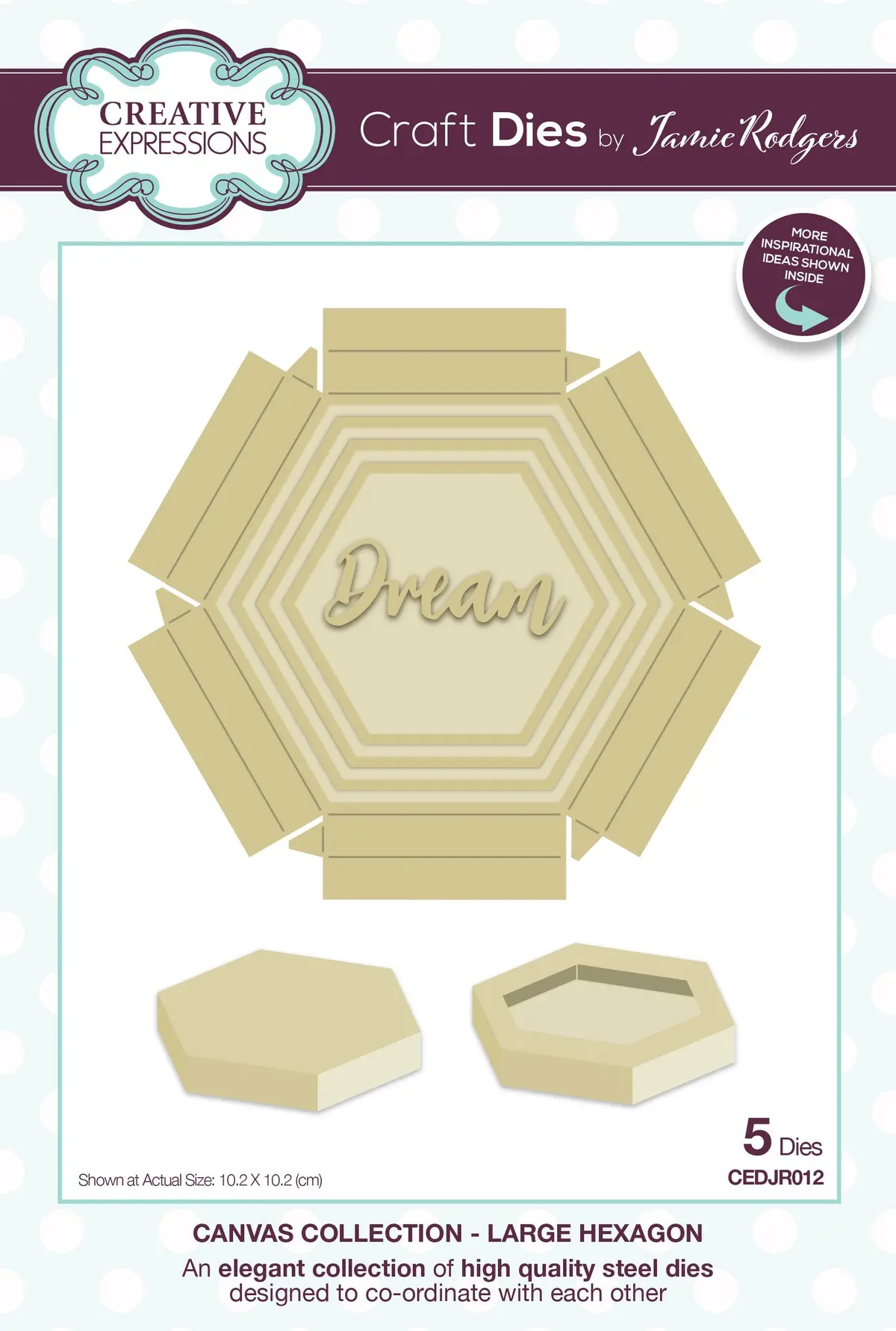 Creative Expressions Jamie Rodgers Canvas Collection Large Hexagon 1