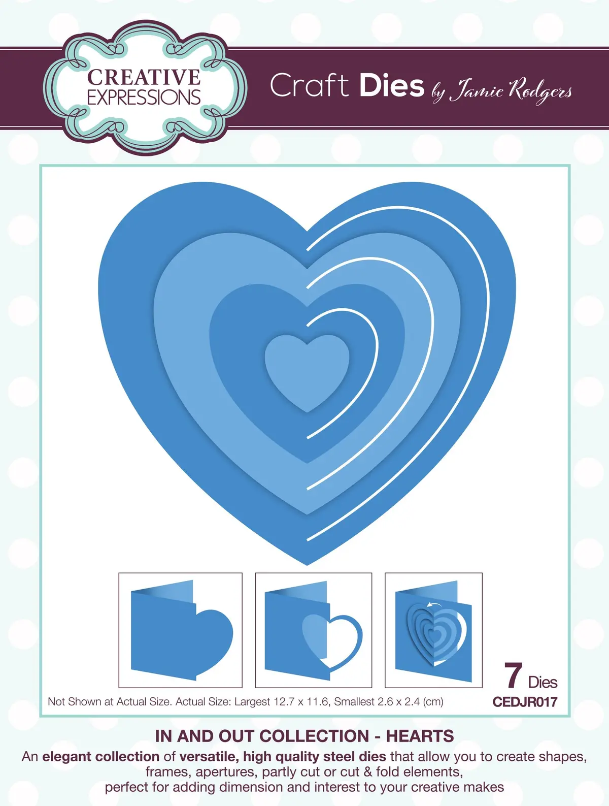 Creative Expressions Jamie Rodgers In And Out Collection Hearts Craft Die 1