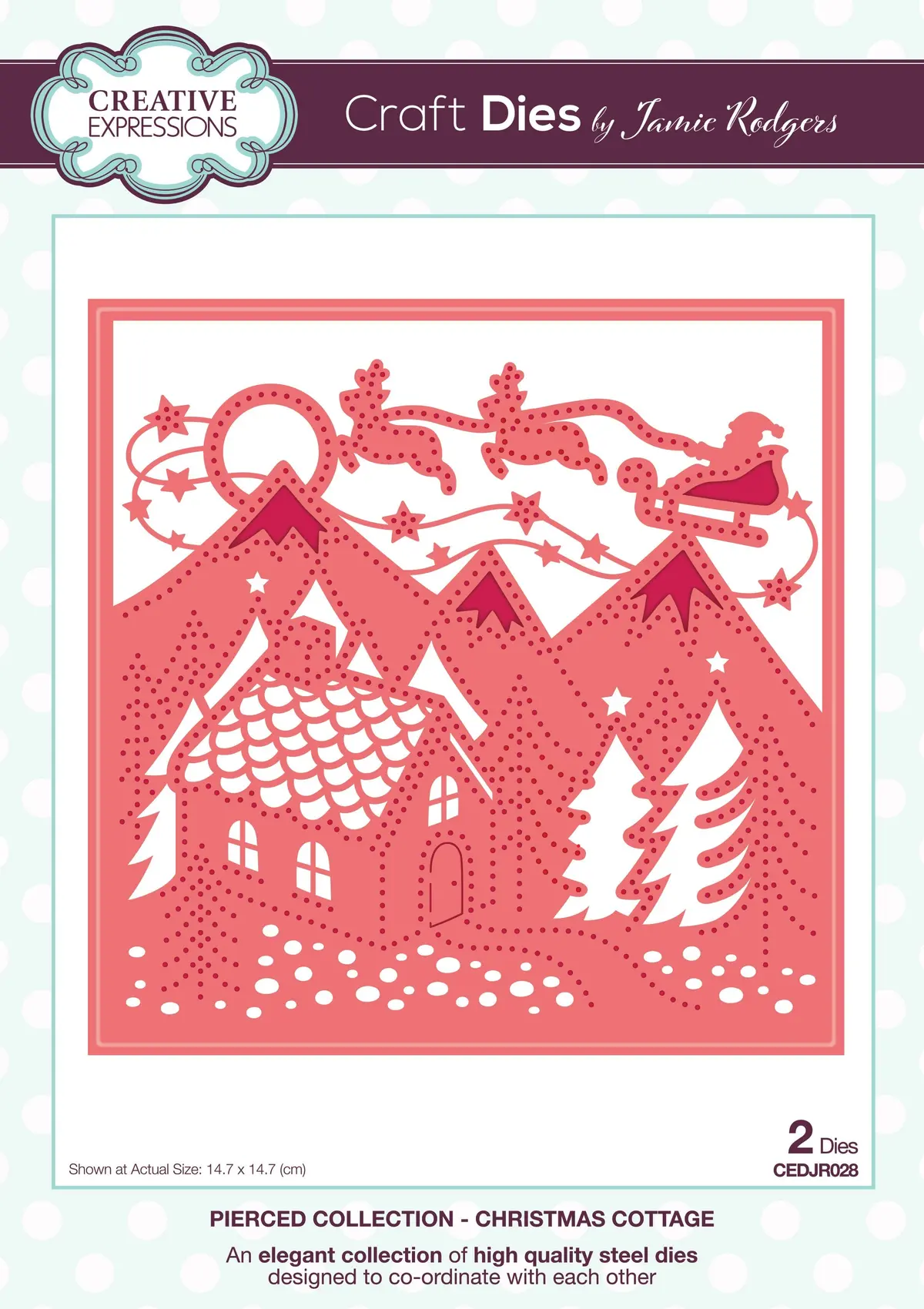 Creative Expressions Jamie Rodgers Pierced Christmas Cottage Craft Die 1