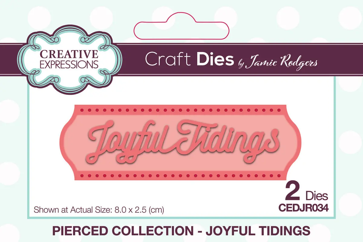 Creative Expressions Jamie Rodgers Pierced Joyful Tidings Craft  Die 1