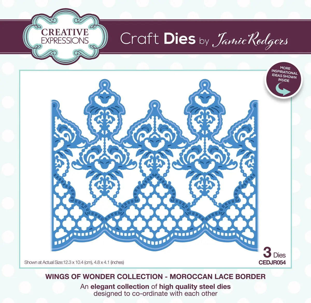 Creative Expressions Jamie Rodgers Moroccan Lace Border Craft Die 1