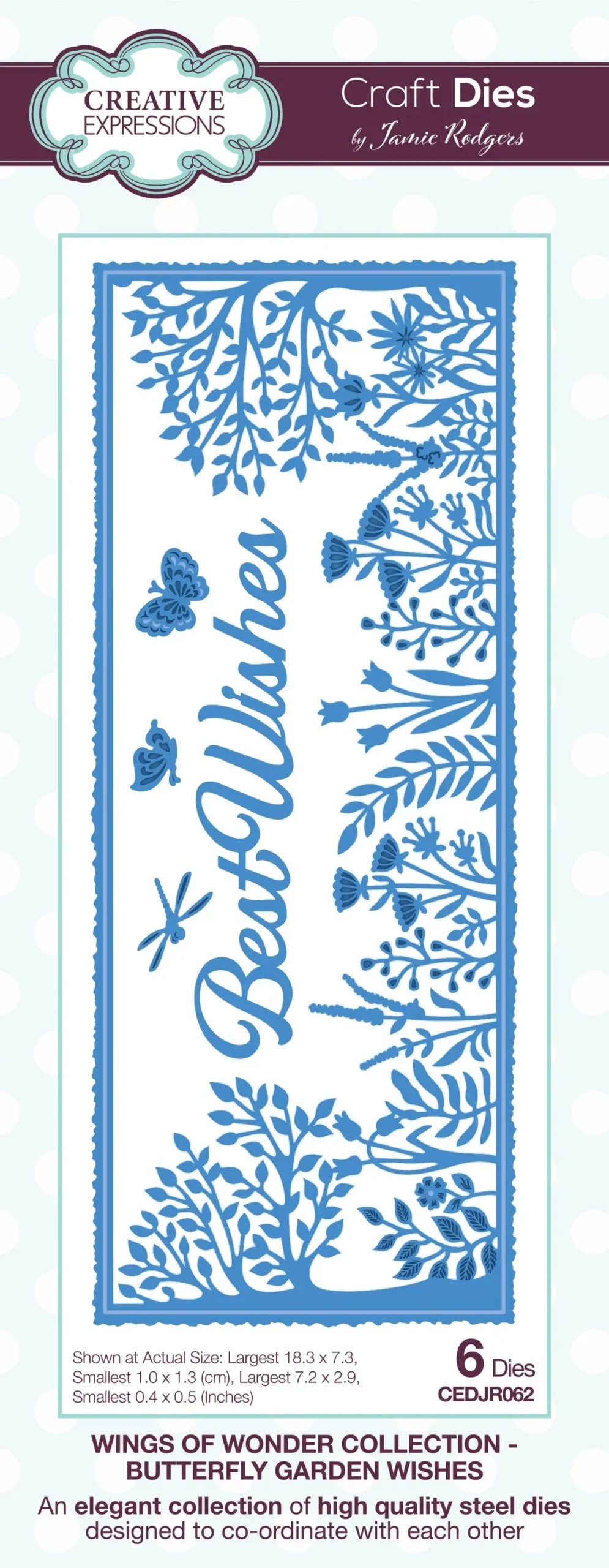 Creative Expressions Jamie Rodgers Butterfly Garden Wishes Craft Die 1