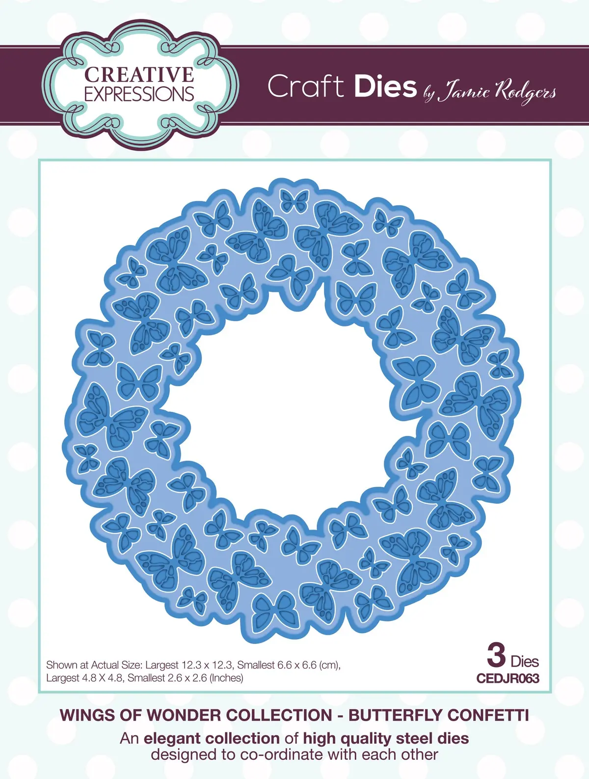 Creative Expressions Jamie Rodgers Butterfly Confetti Craft Die 1