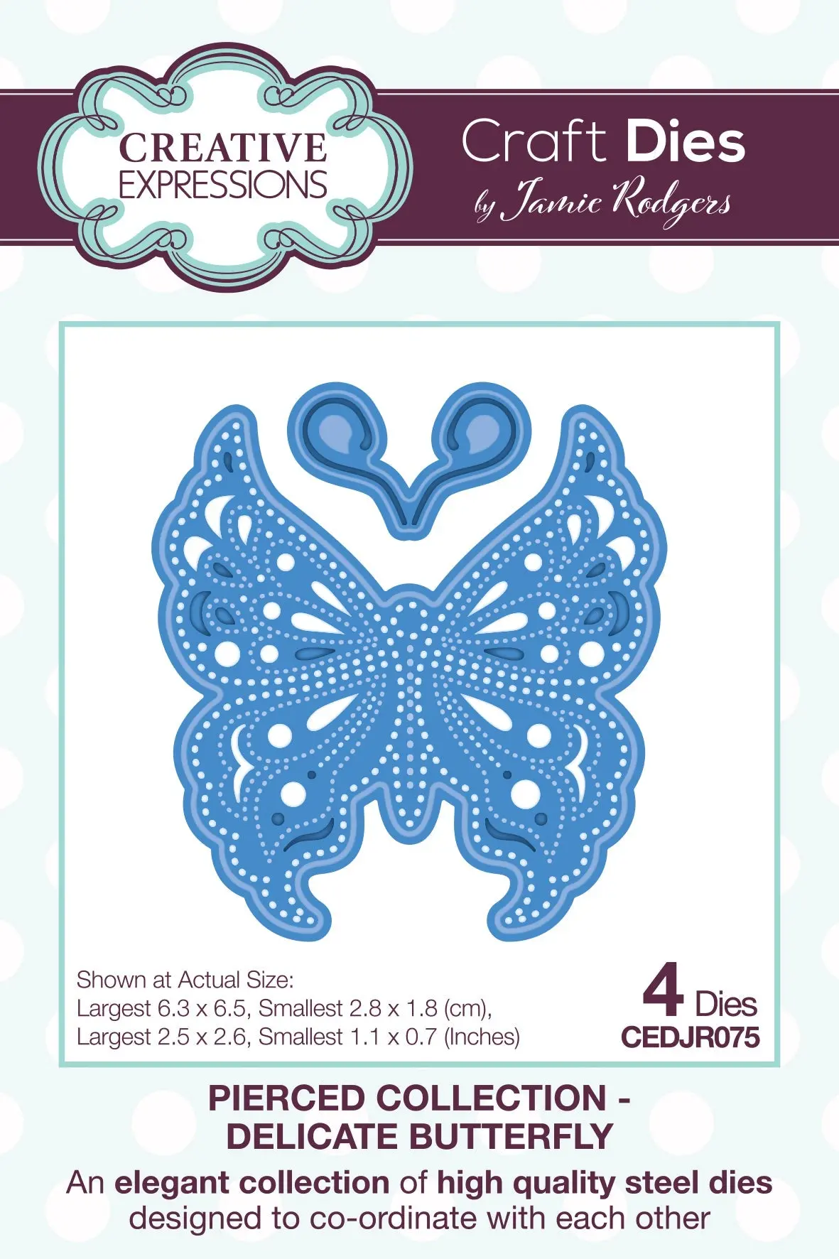 Creative Expressions Jamie Rodgers Delicate Butterfly Craft Die 1