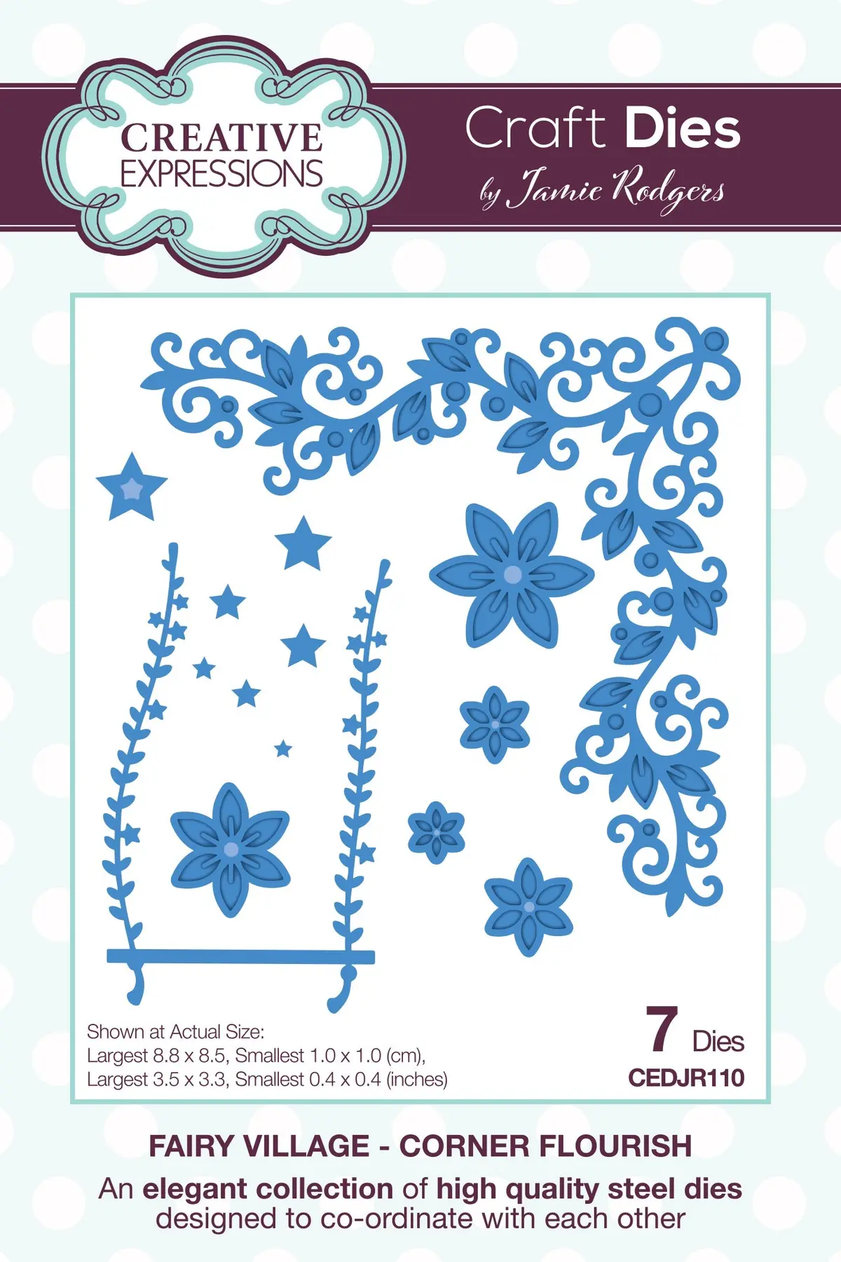 Creative Expressions Jamie Rodgers Fairy Village Corner Flourish Craft Die 1