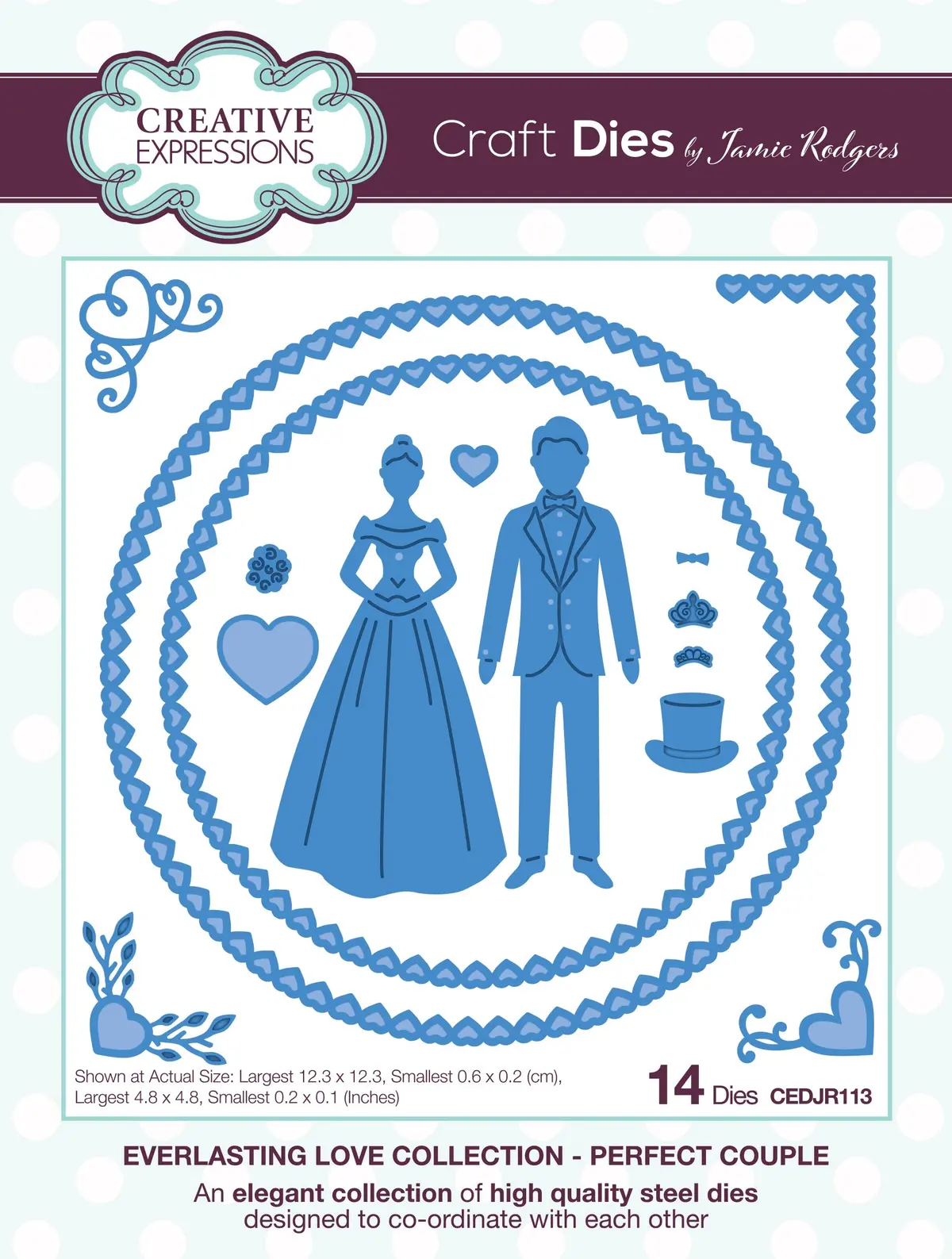 Creative Expressions Jamie Rodgers Everlasting Love Perfect Couple Craft Die 1