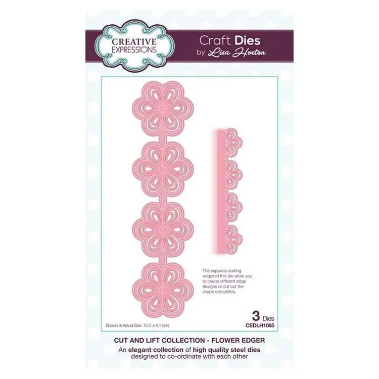 Creative Expressions Cut And Lift Collection Flower Edger Craft Die 1