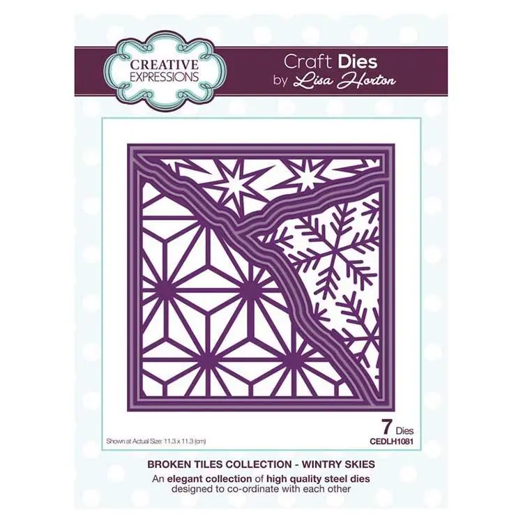 Creative Expressions Broken Tiles Collection Wintry Skies Craft Die 1