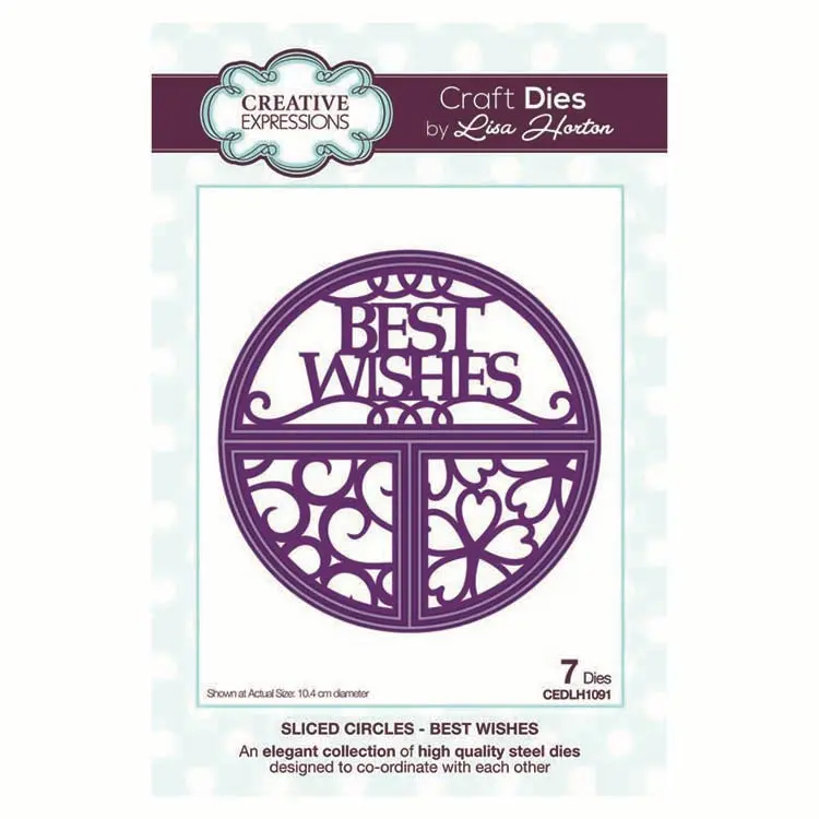 Sliced Circles Best Wishes Craft Die 1