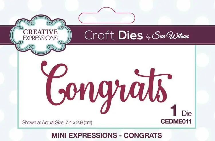 Mini Expressions Collection Congrats Die 1
