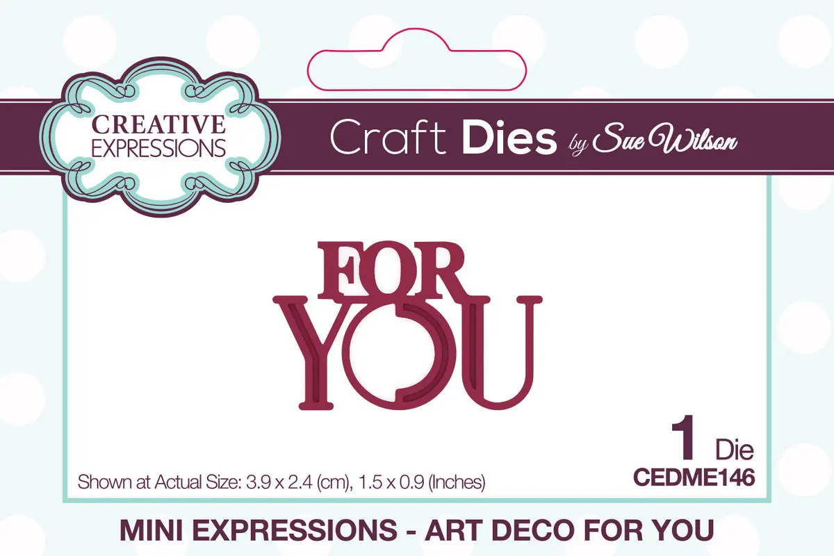 Creative Expressions Sue Wilson Mini Expressions Art Deco For You Craft Die 1
