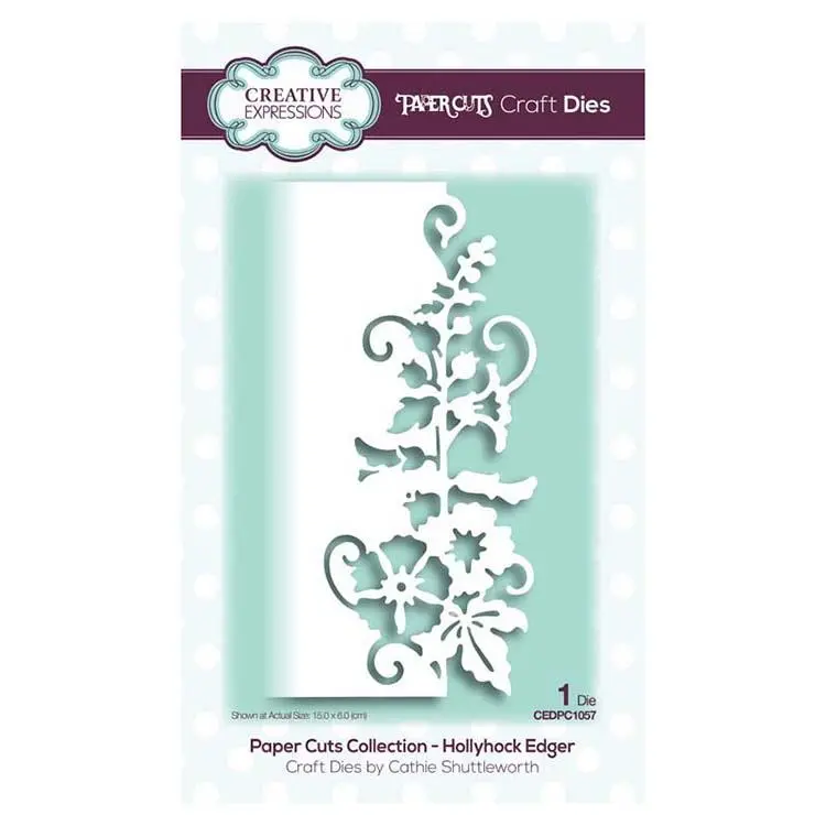 Paper Cuts Collection Hollyhock Edger Craft Die 1
