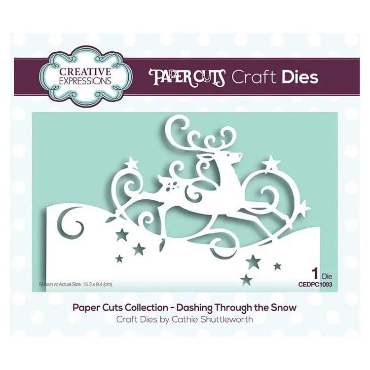 Creative Expressions Paper Cuts Collection - Dashing Through The Snow 1