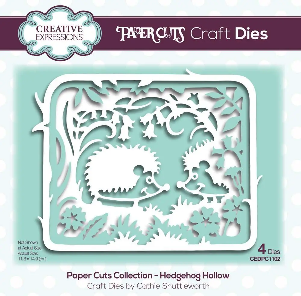Creative Expressions Paper Cuts Hedgehog Hollow Craft Die 1