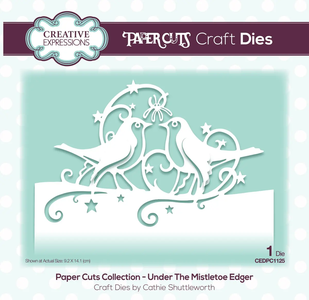 Creative Expressions Paper Cuts Edger Under The Mistletoe Craft Die 1