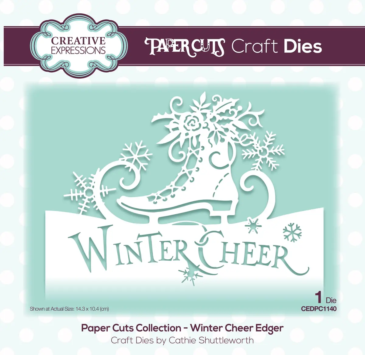 Paper Cuts Edger Winter Cheer Craft Die 1