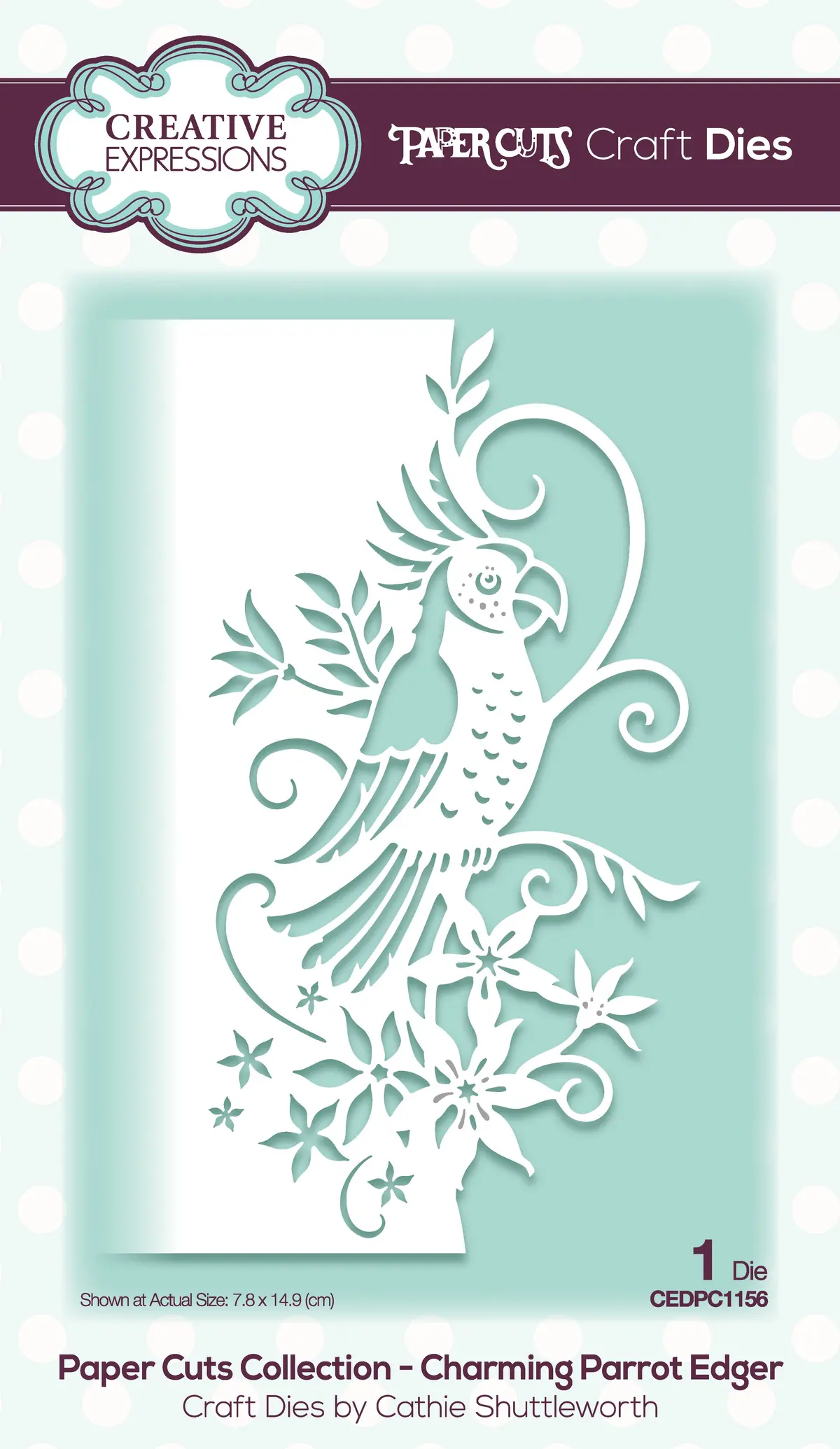 Paper Cuts Edger Charming Parrot Craft Die 1
