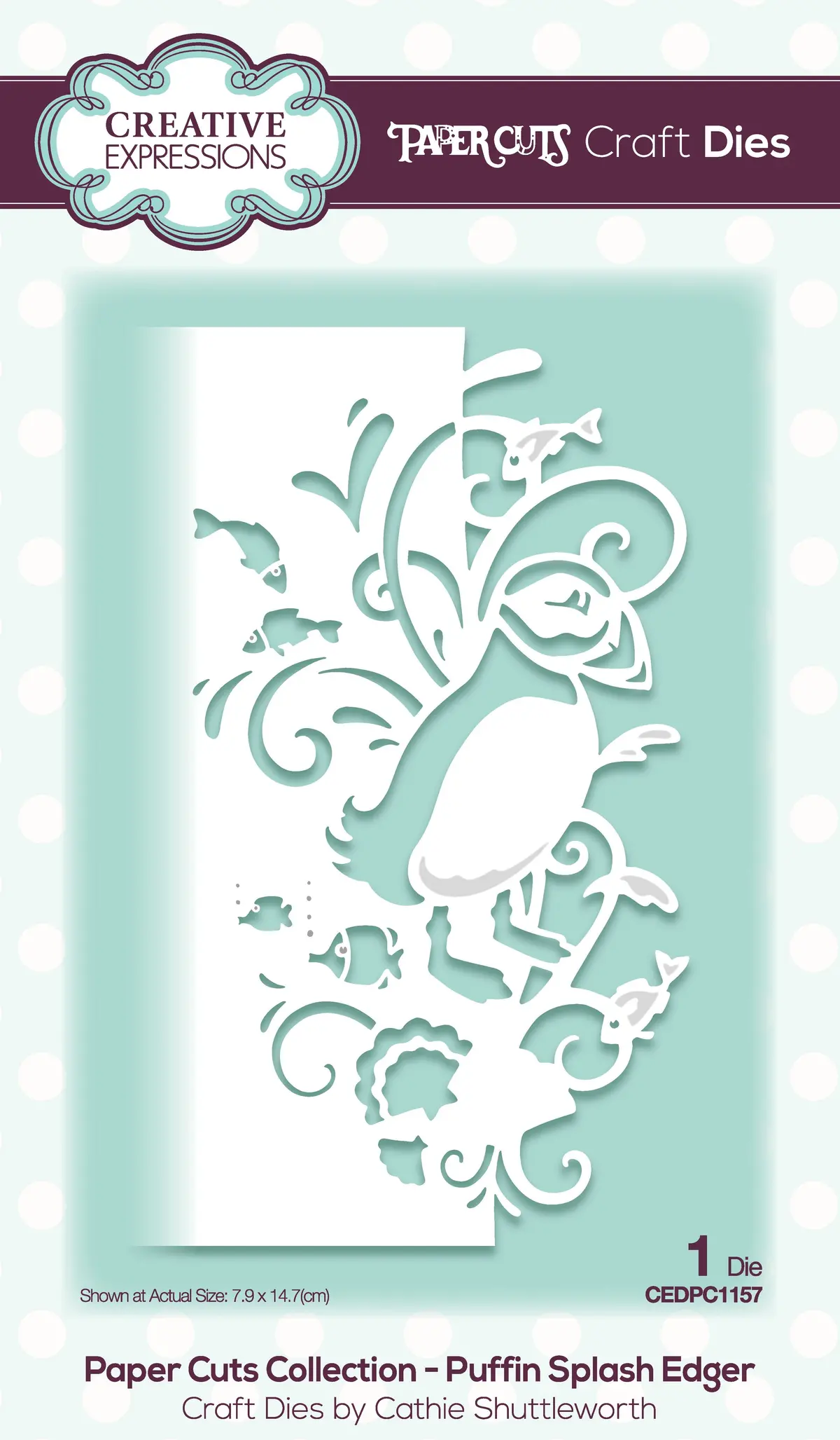 Paper Cuts Edger Puffin Splash Craft Die 1