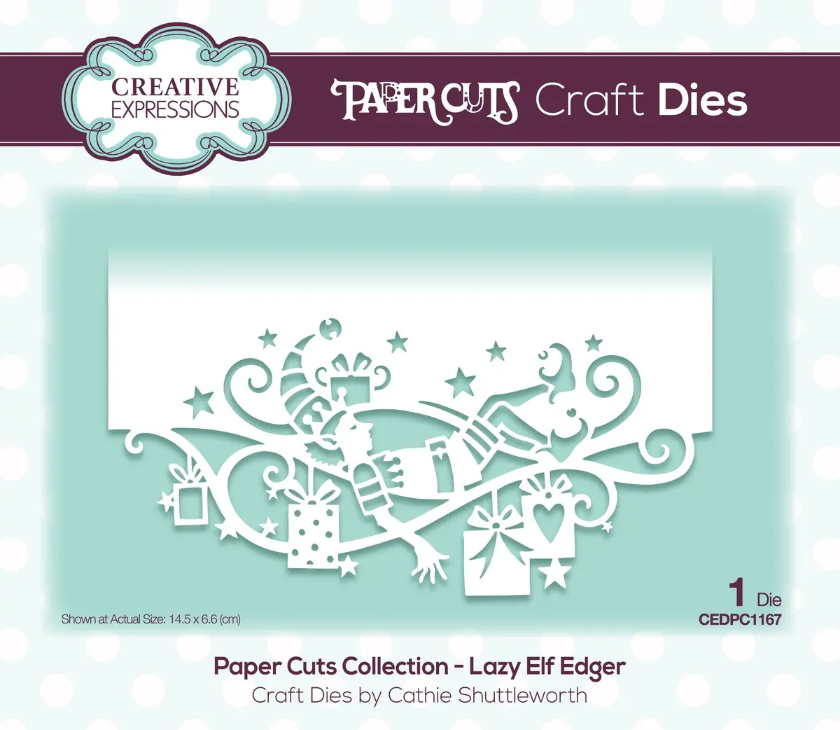 Creative Expressions Paper Cuts Lazy Elf Edger Craft Die 1