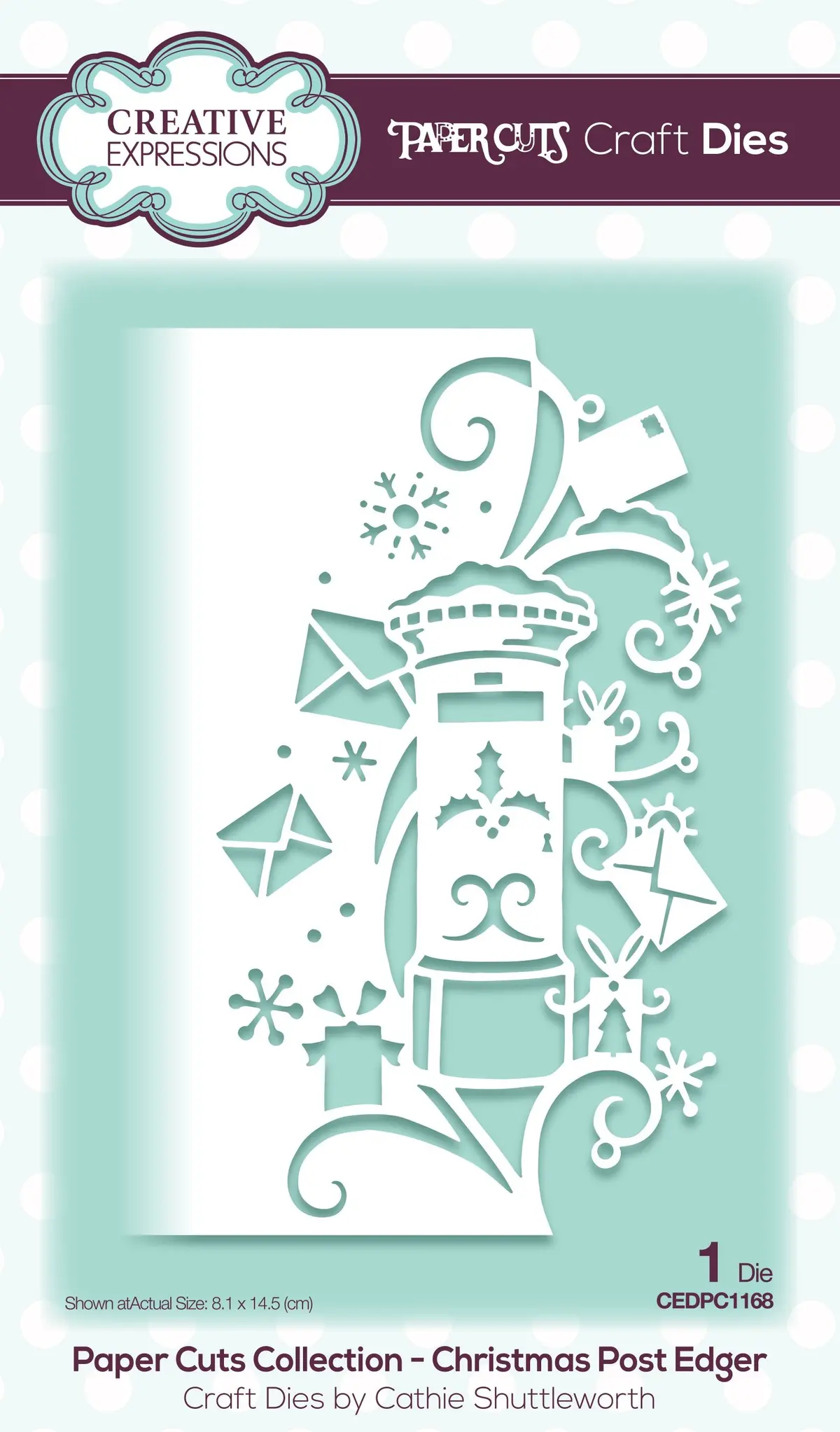 Creative Expressions Paper Cuts Christmas Post Edger Craft Die 1