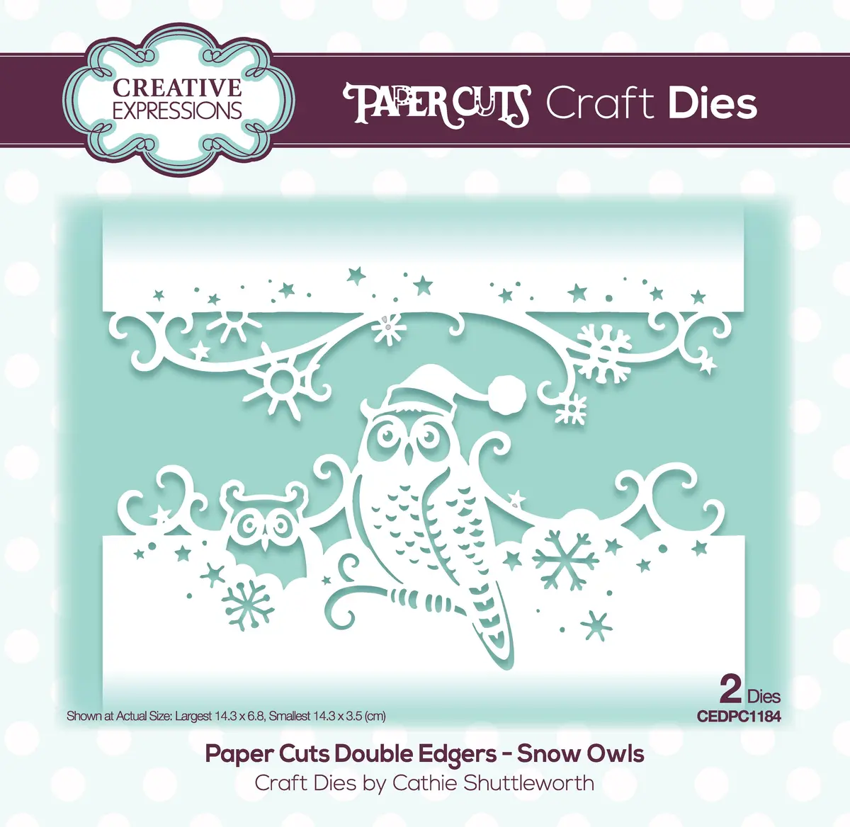 Creative Expressions Paper Cuts Snow Owls Double Edger Craft Die 1