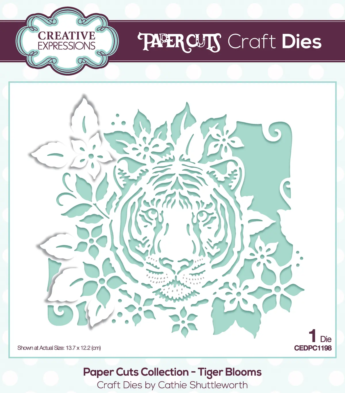 Creative Expressions Paper Cuts Tiger Blooms Craft Die 1