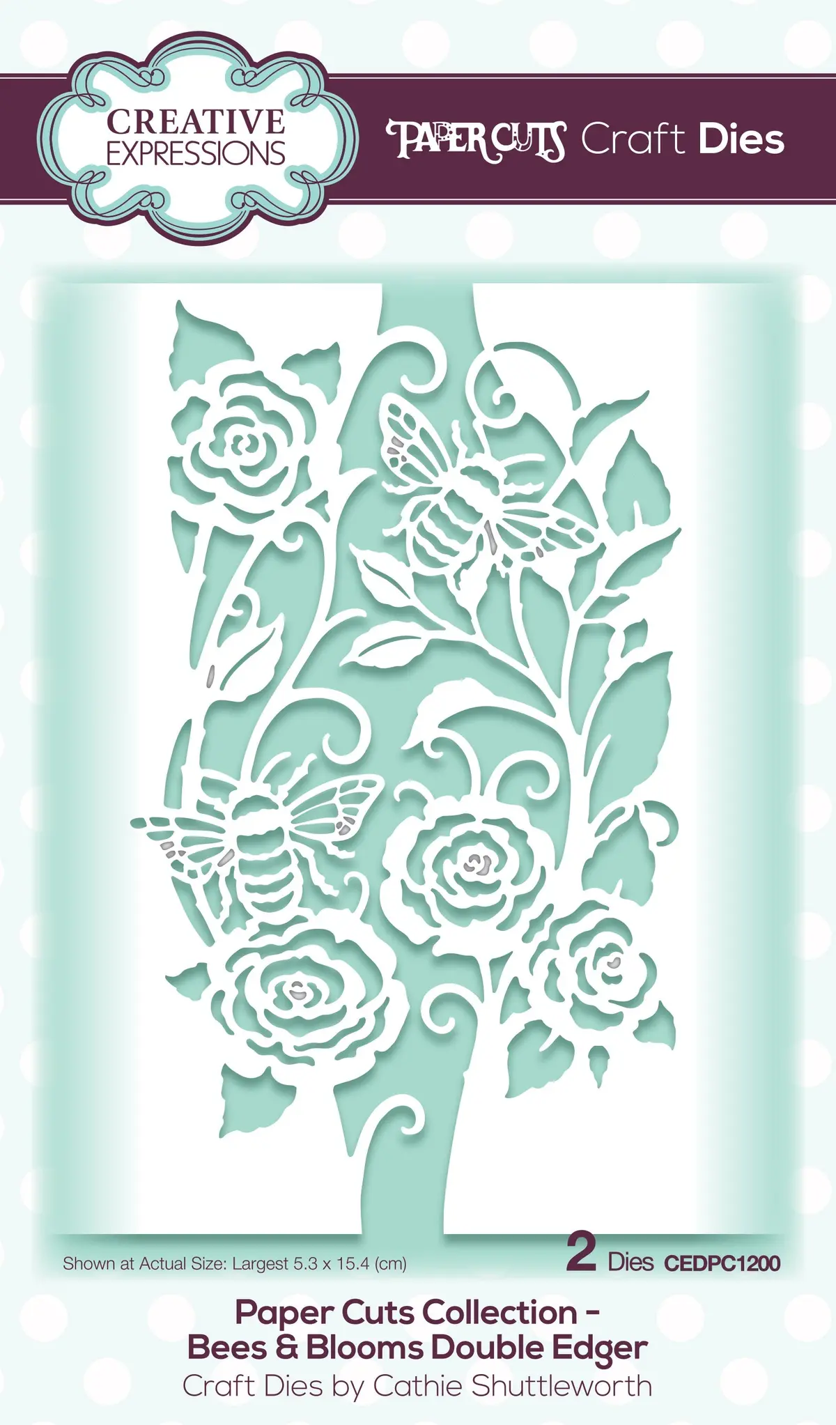 Creative Expressions Paper Cuts Bees & Blooms Double Edger Craft Die 1
