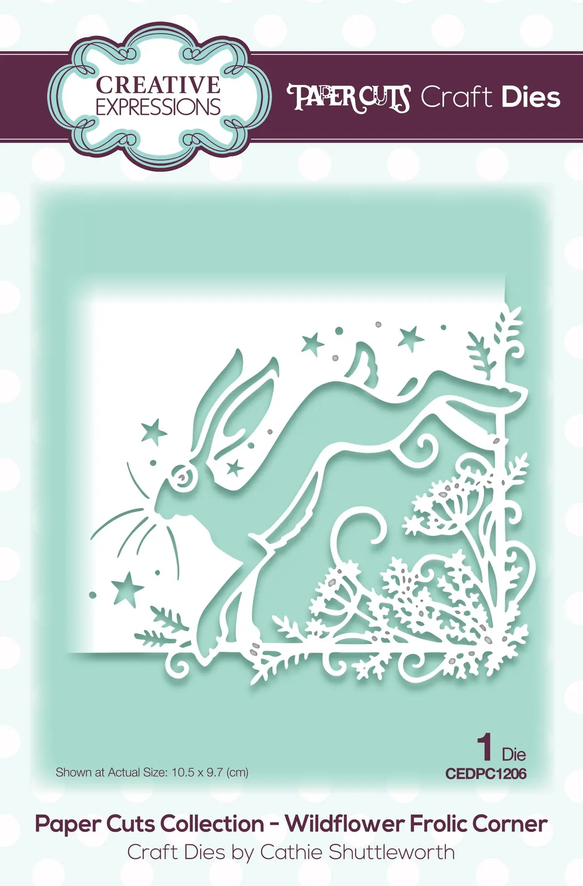 Creative Expressions Paper Cuts Wildflower Frolic Corner Craft Die 1
