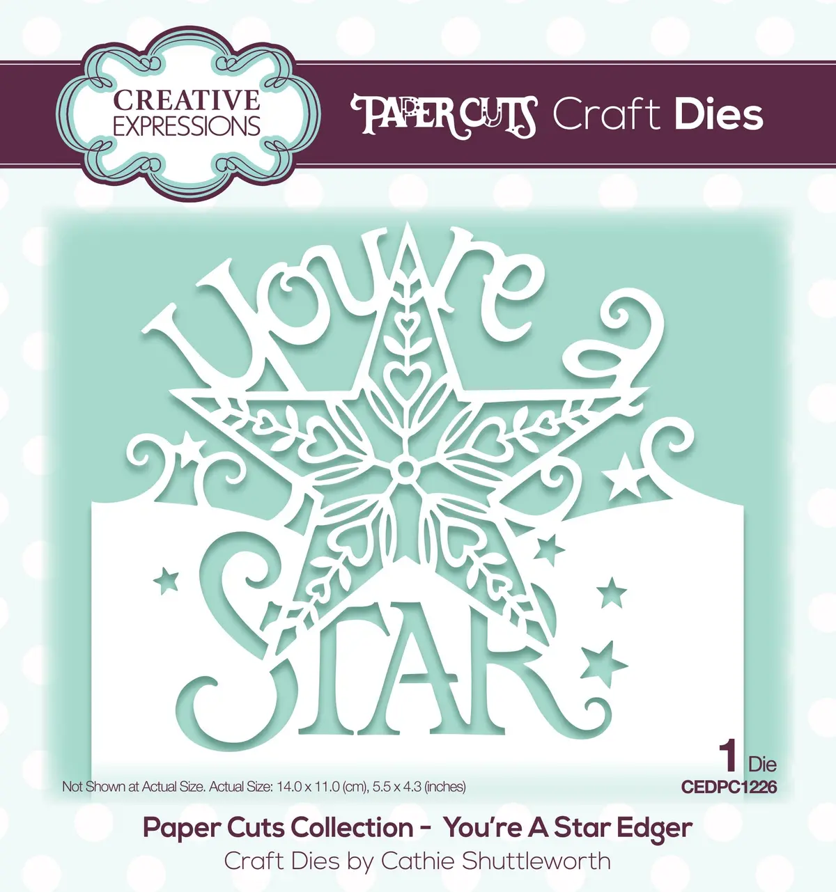 Creative Expressions Paper Cuts You're A Star Edger Craft Die 1