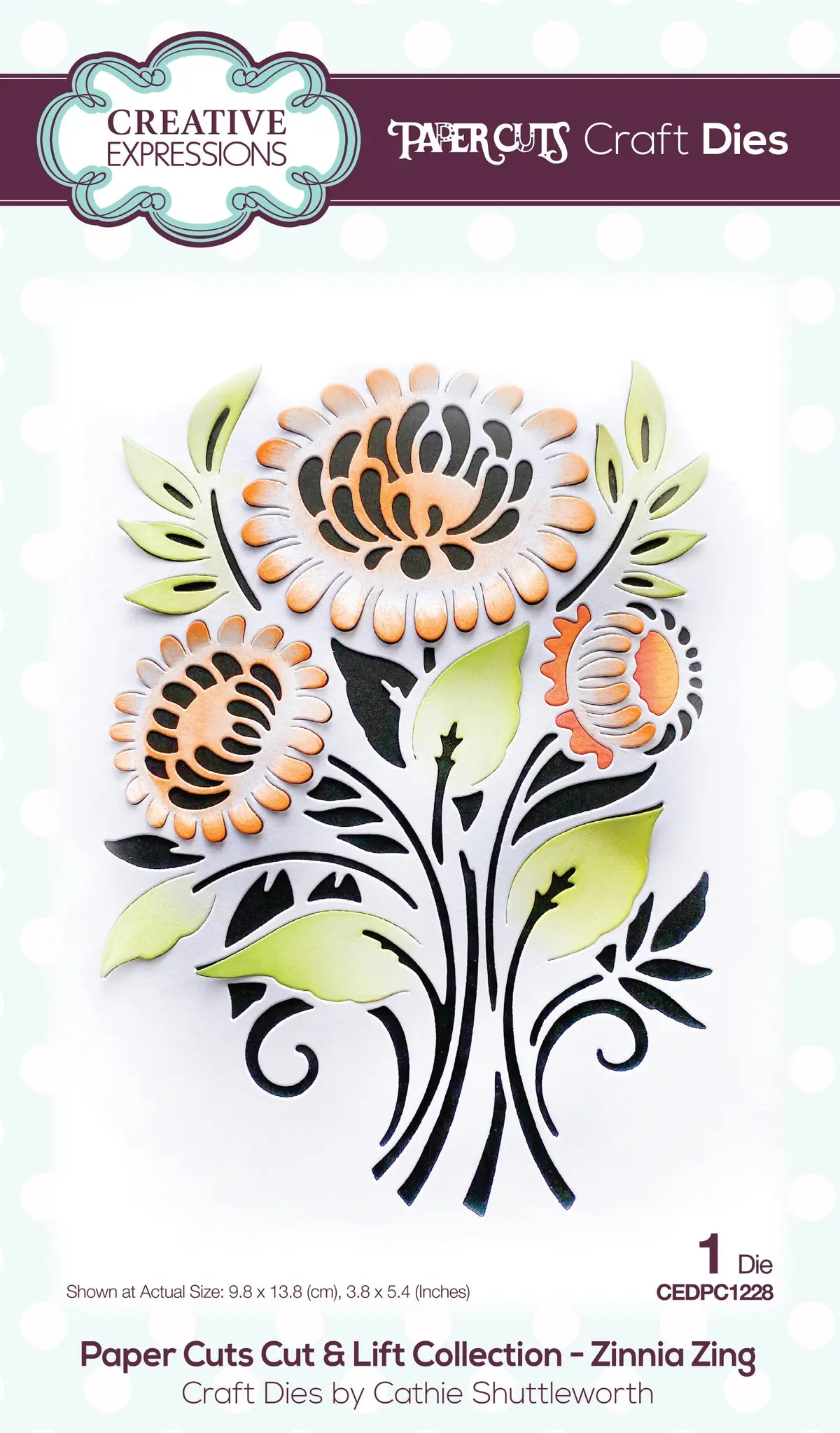 Creative Expressions Paper Cuts Cut & Lift Zinnia Craft Die 1
