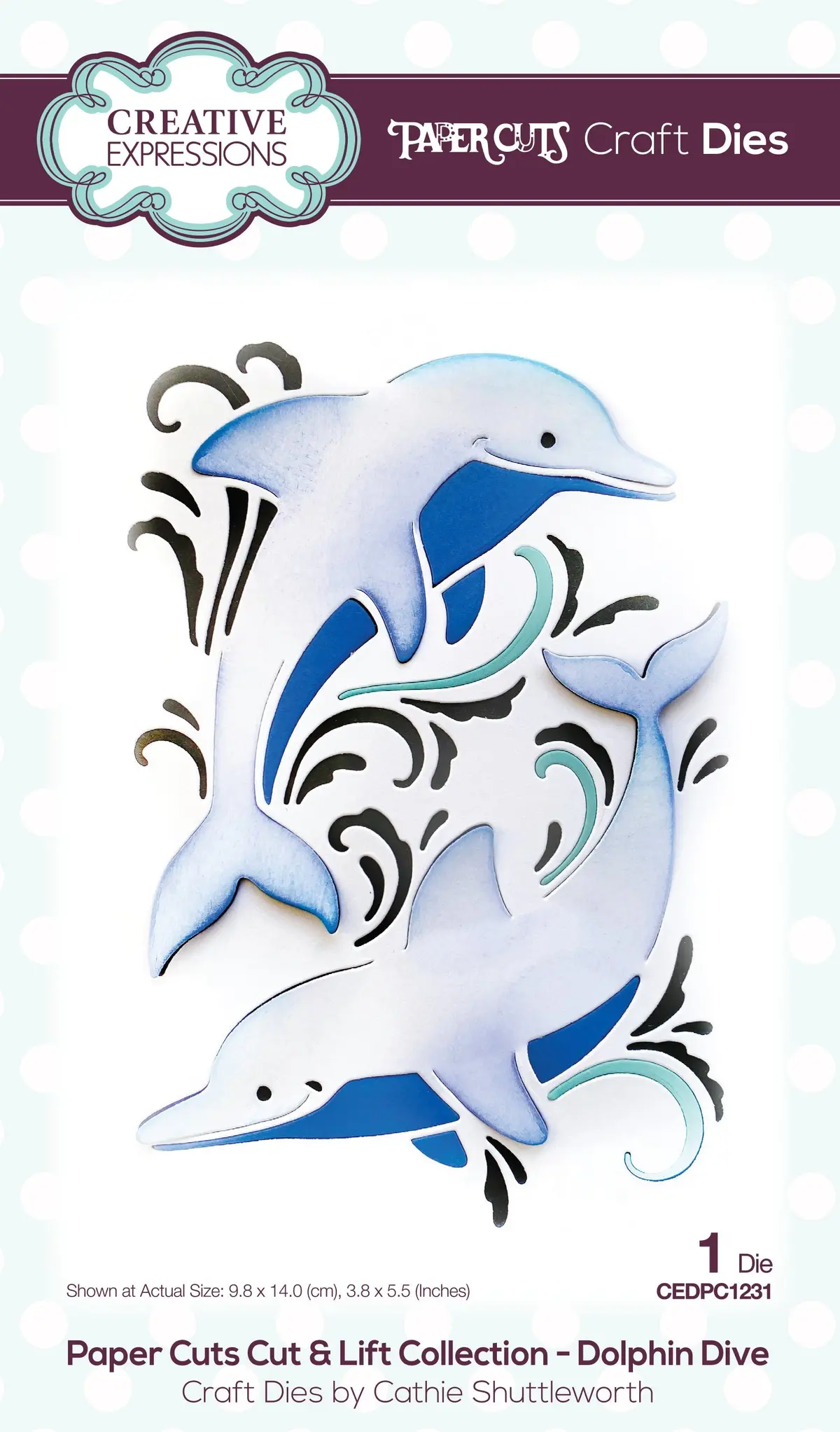 Creative Expressions Paper Cuts Cut & Lift Dolphin Dive Craft Die 1