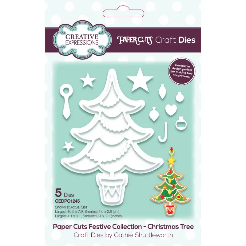 Creative Expressions Paper Cuts Festive Christmas Tree Craft Die 1