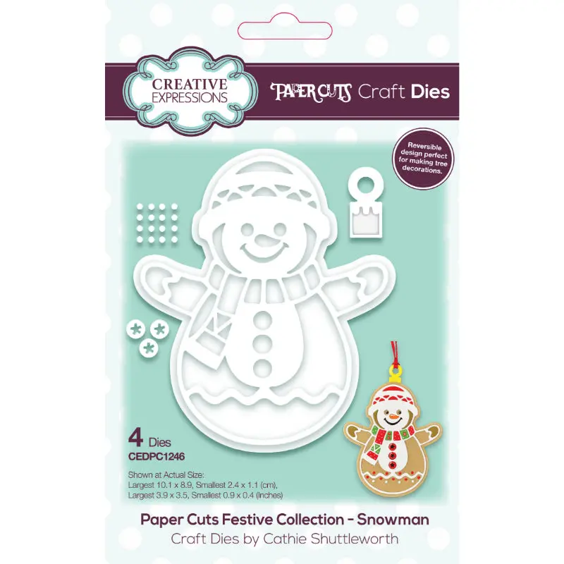 Creative Expressions Paper Cuts Festive Snowman Craft Die 1