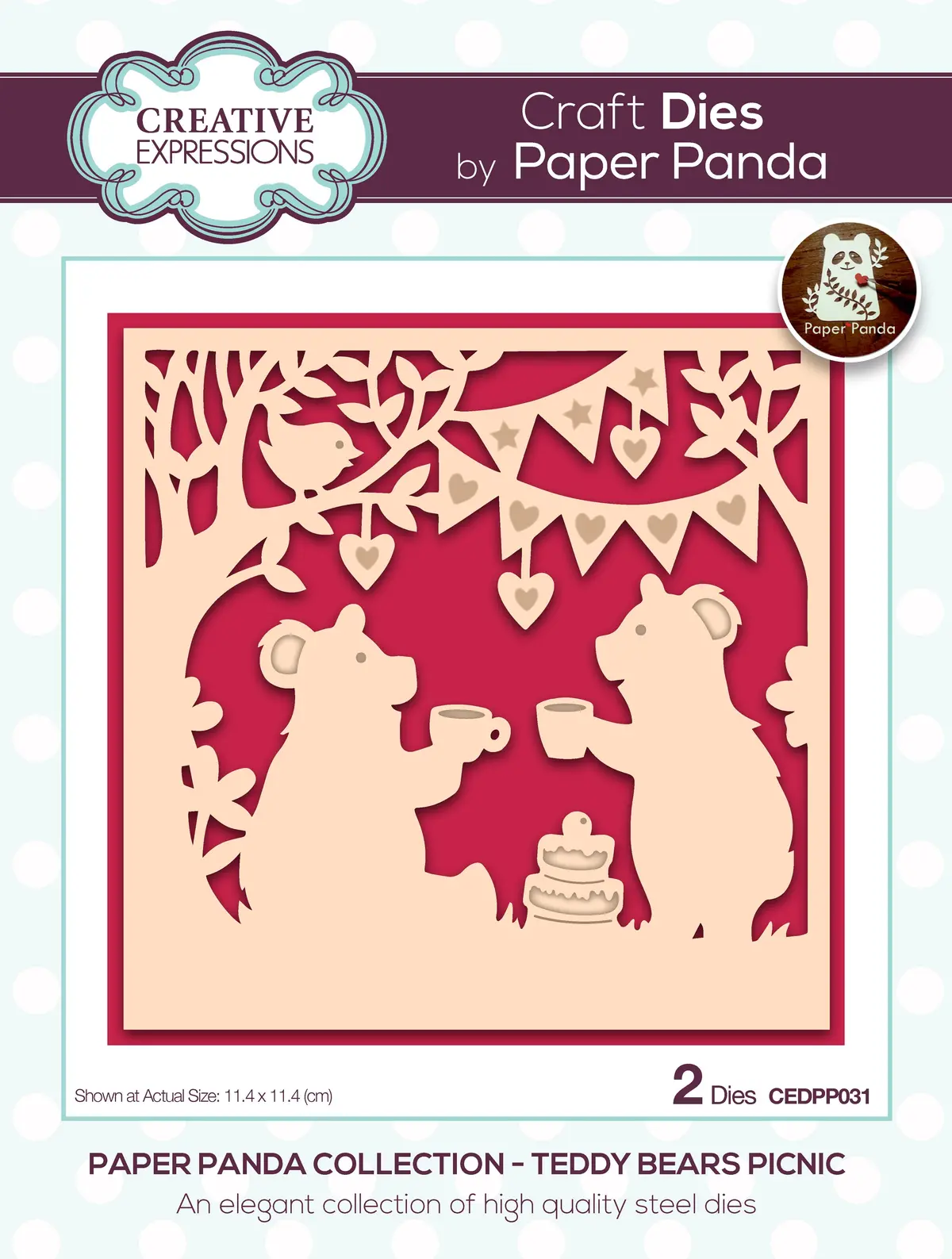 Creative Expressions Paper Panda Teddy Bears Picnic Craft Die 1