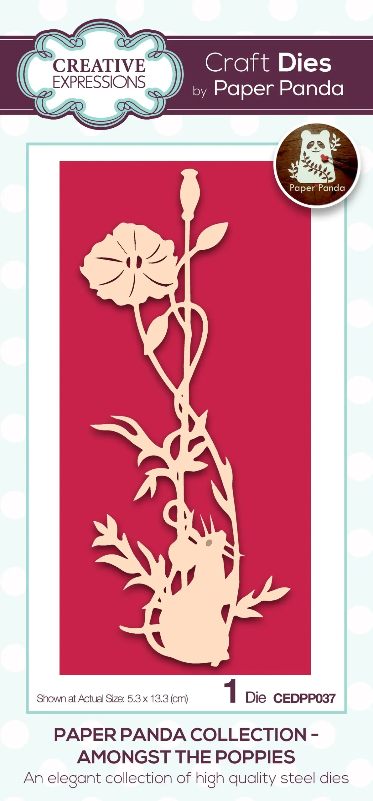 Creative Expressions Paper Panda Among The Poppies Craft Die 1