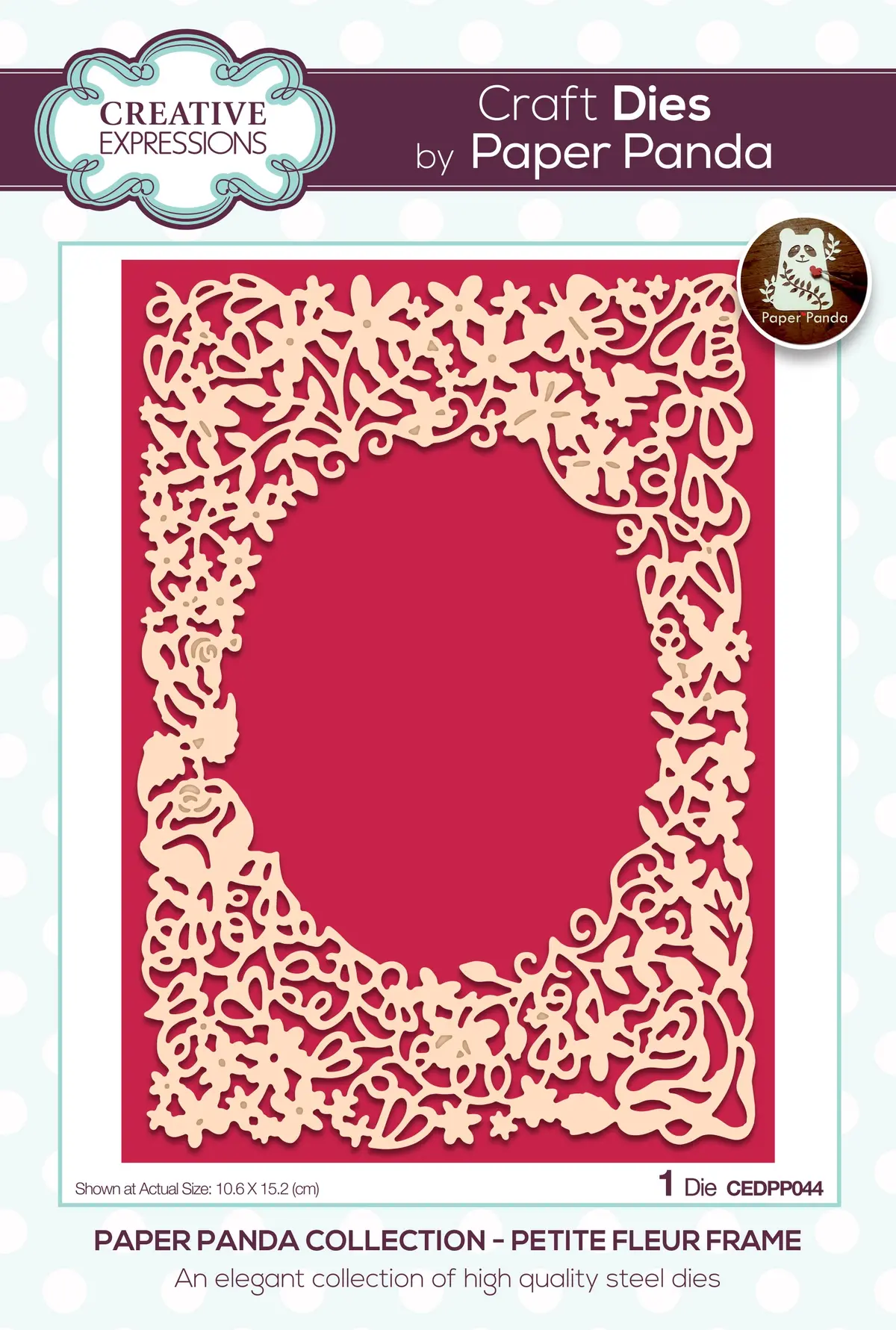 Creative Expressions Paper Panda Petite Fleur Frame Craft Die 1