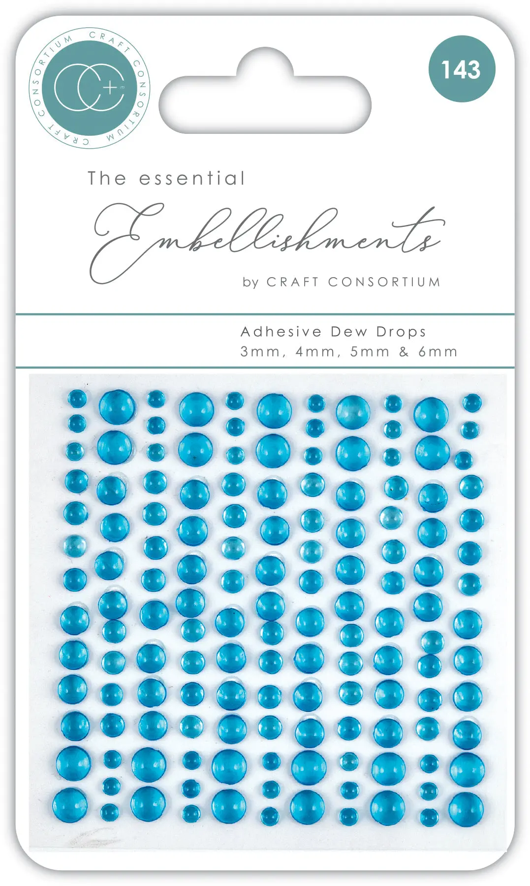 Craft Consortium Adhesive Dew Drops - Blue 1