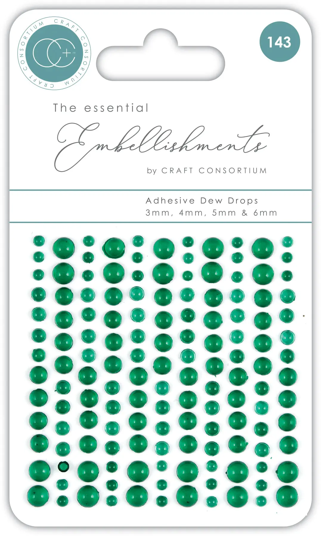 Craft Consortium Adhesive Dew Drops - Green 1