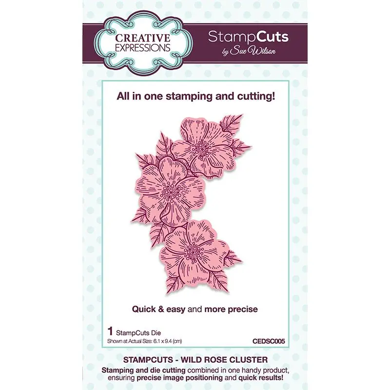 Creative Expressions Sue Wilson Wild Rose Cluster Stampcuts Die 1